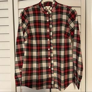 Jcrew Factory plaid button down XS like new